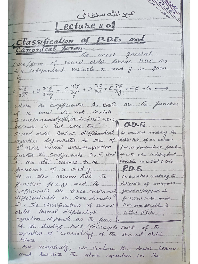 Advance PDE Complete Notes | PDF