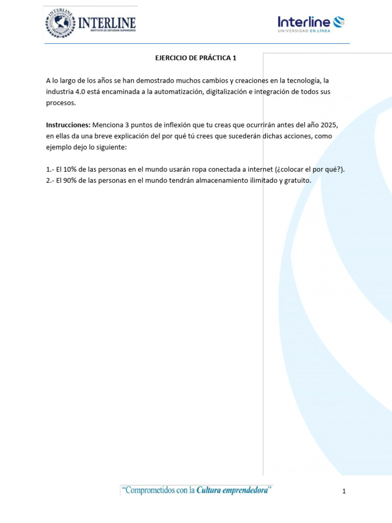 Ejercicio De Práctica 1 Pdf