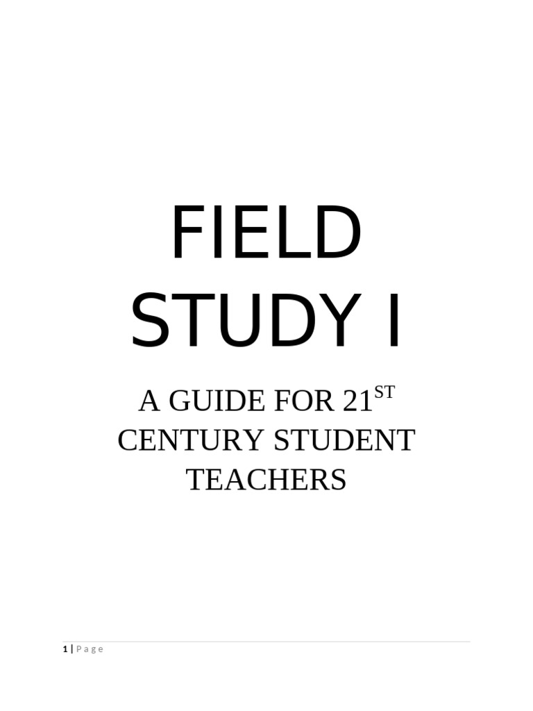 Field Study 1 - Chapter 1, 2, 3, 4, 5, 6, 7 No Answer | PDF ...