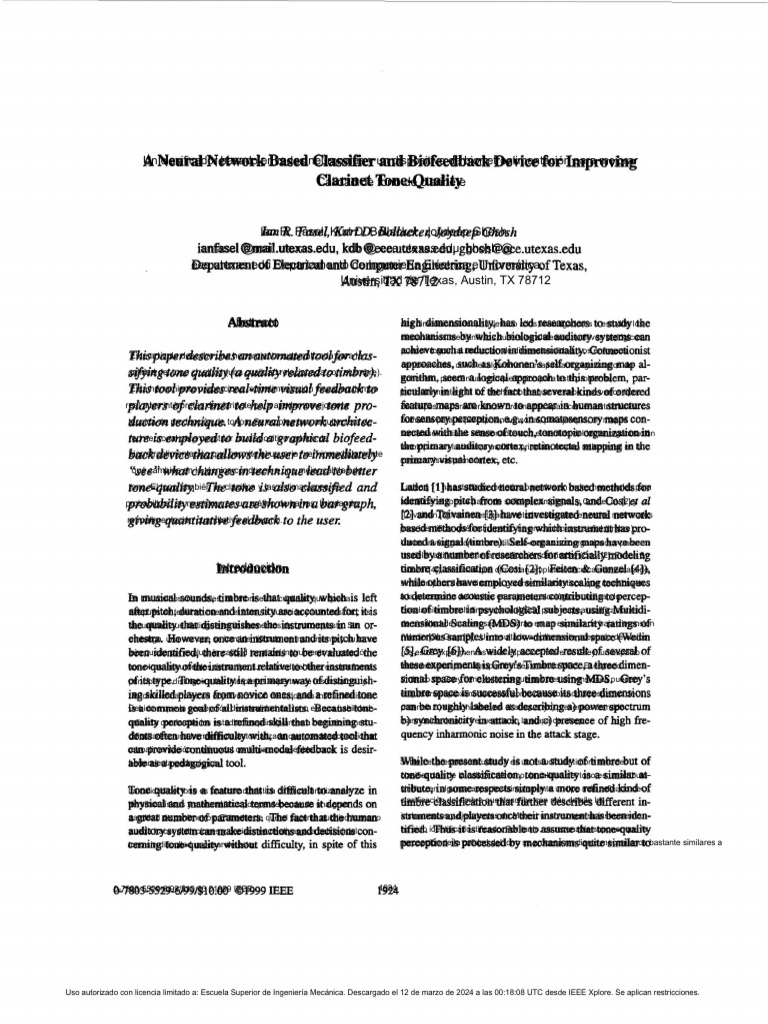 A Neural Network Based Classifier and Biofeedback Device For Improving ...