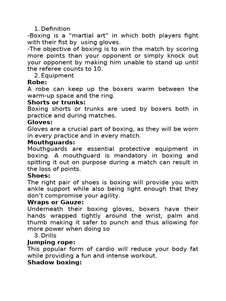 Boxing | PDF