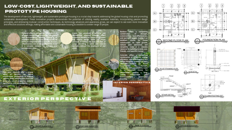 Low-Cost, Lightweight, and Sustainable Prototype Housing: Interior ...