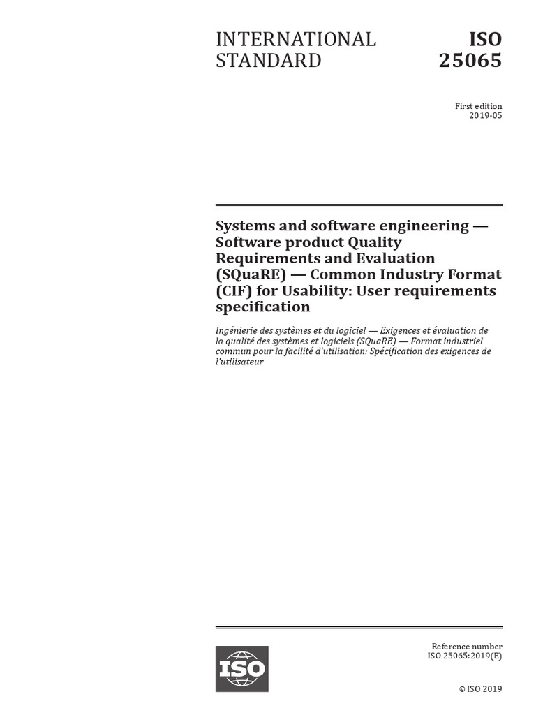 Iso 25065:2019 | PDF