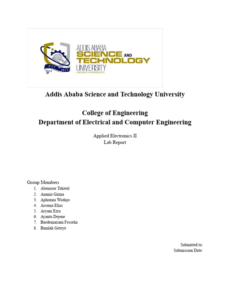 AE-II Lab Report | PDF