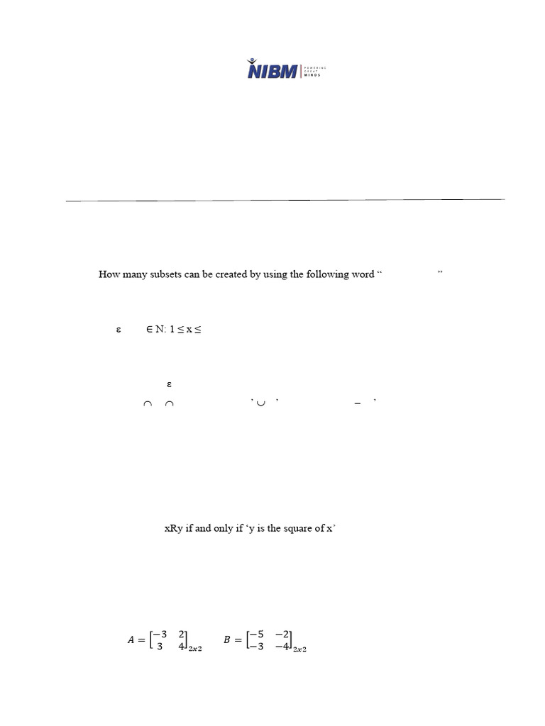 DSE 20.1P Mathematics For Computing | PDF