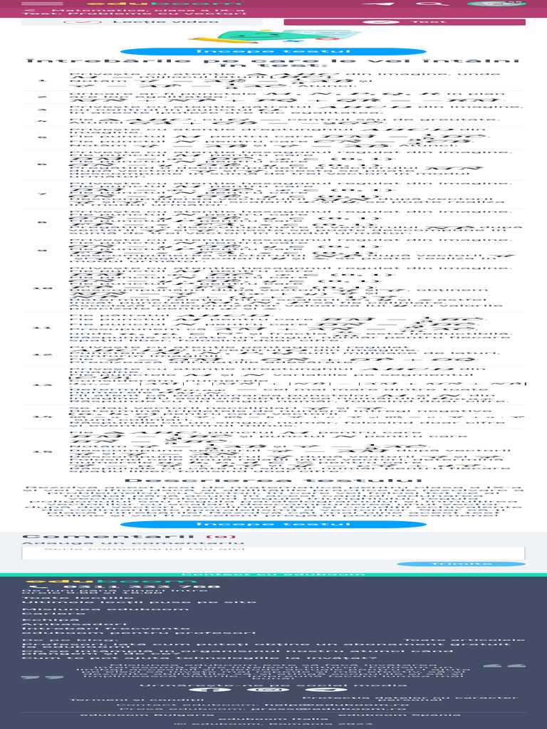 Test Vectori Matematică Clasa IX | PDF