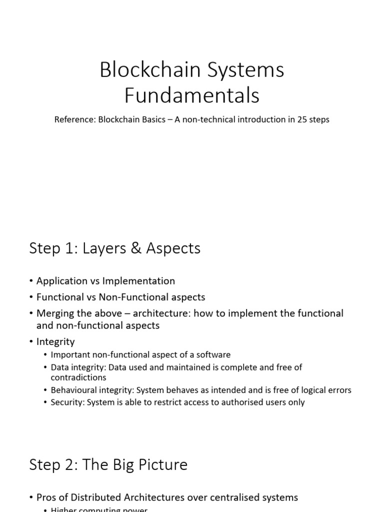 Blockchain Systems Fundamentals (Part 1 | PDF