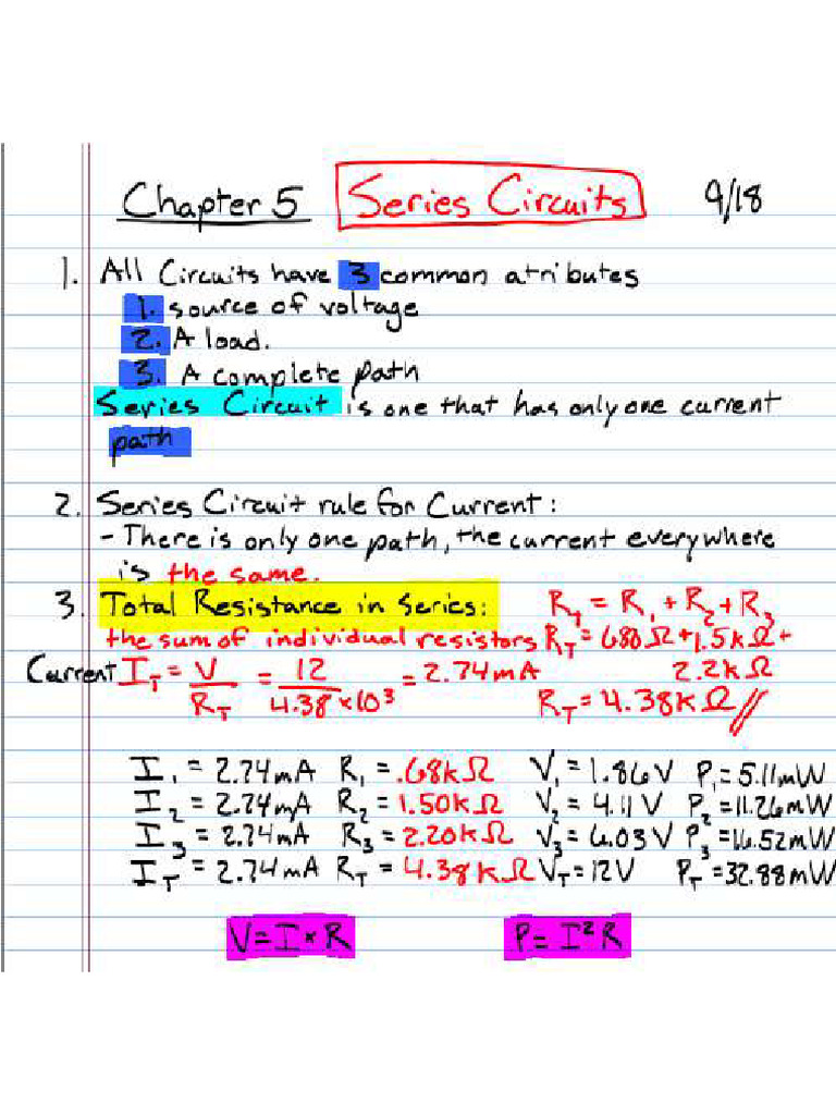 A Sample of Student Class Notes | PDF