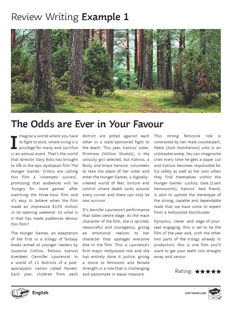 Review Writing Example 1 | PDF