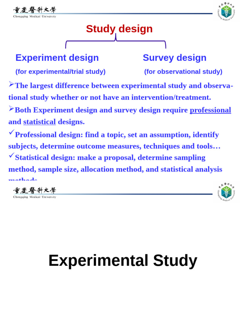 Experimental and Survey Study Design Guide | PDF | Experiment | Science ...