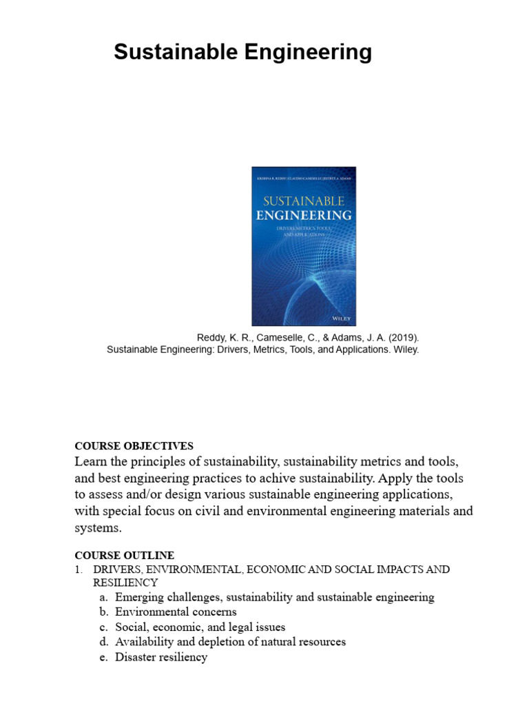Sustainable Engg | PDF