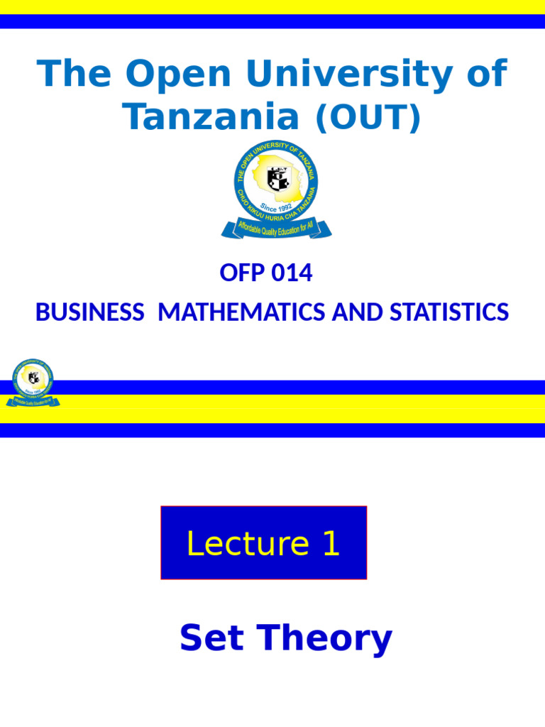 Ofp 014 1 Lecture One Set Out Template | PDF