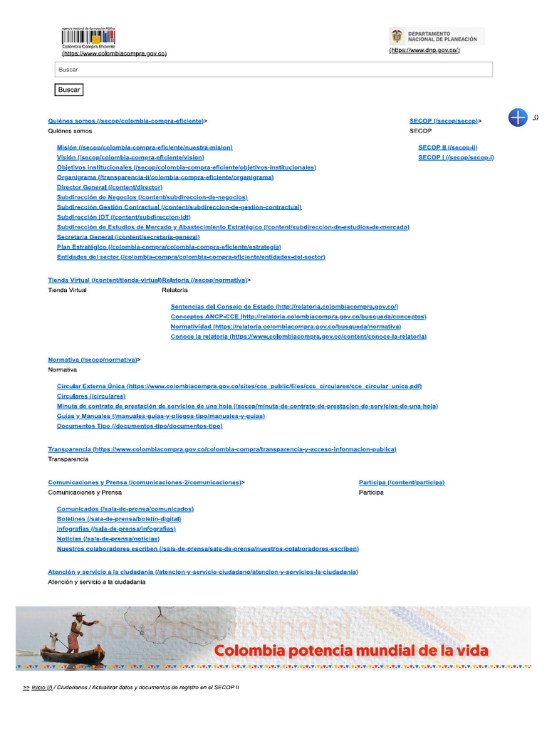 GUIA actualizar datos secop 2 | PDF