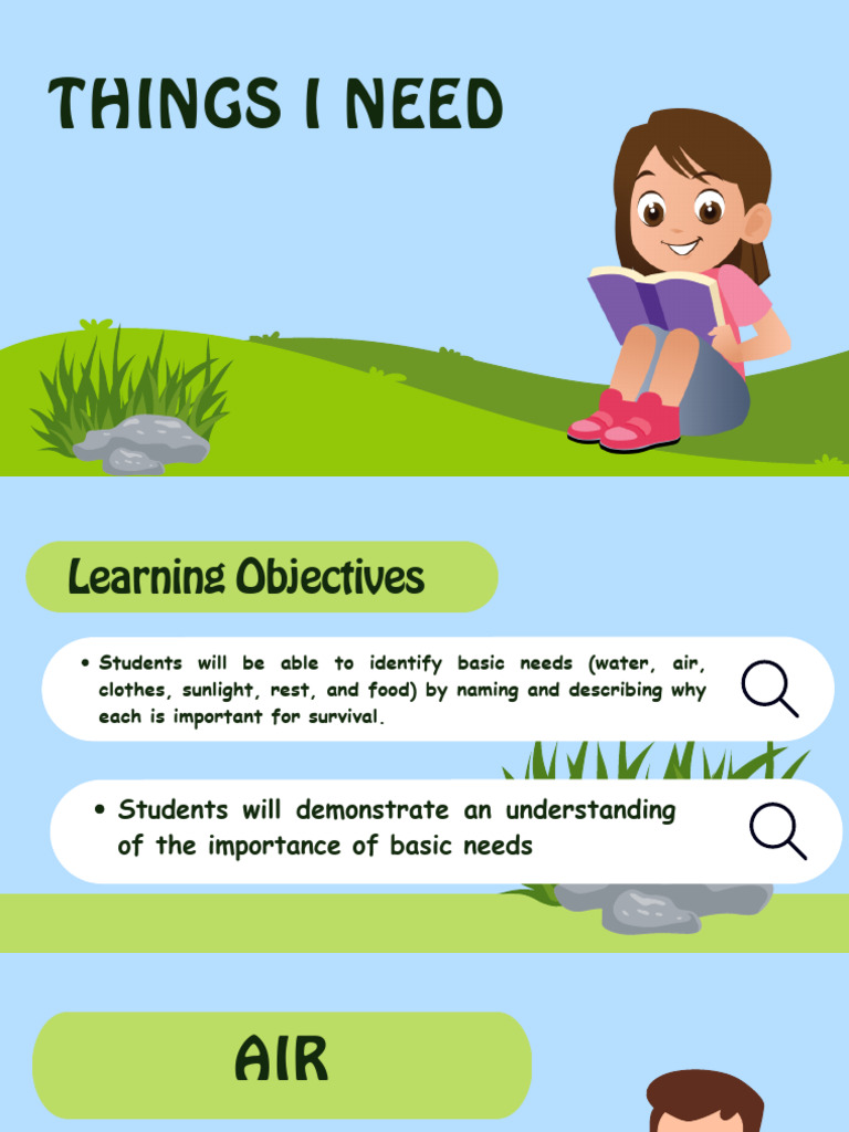 Lesson 2 Things I Need | PDF
