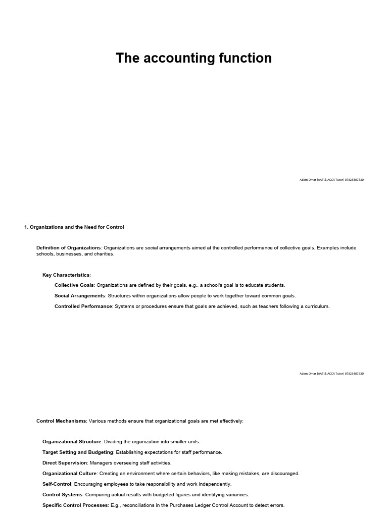 The Accounting Function | PDF | Accounting | Career & Growth
