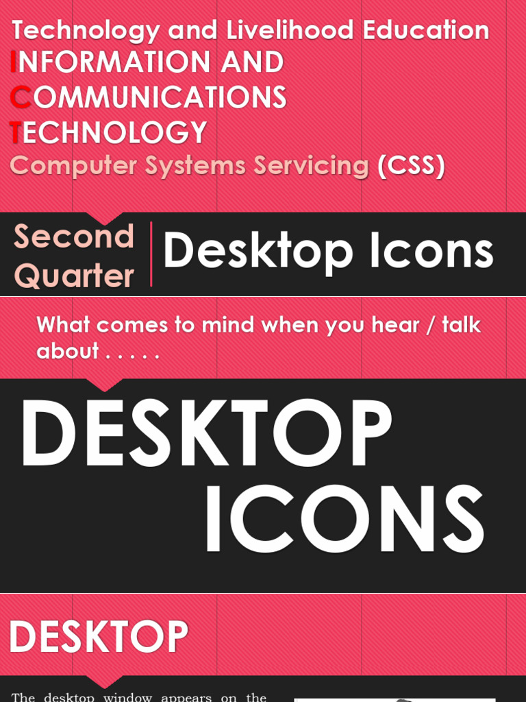 TLE ICTCSS Q2 Desktop Icons - Notes | PDF