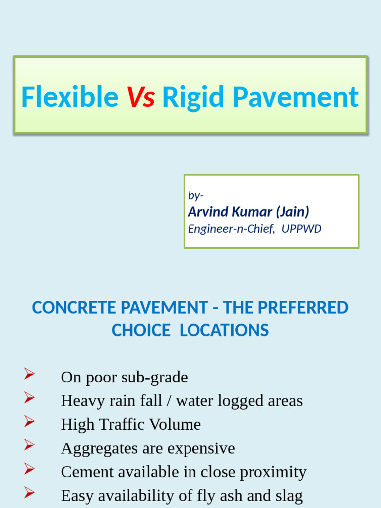 Flexible Vs Rigid Pavement | PDF
