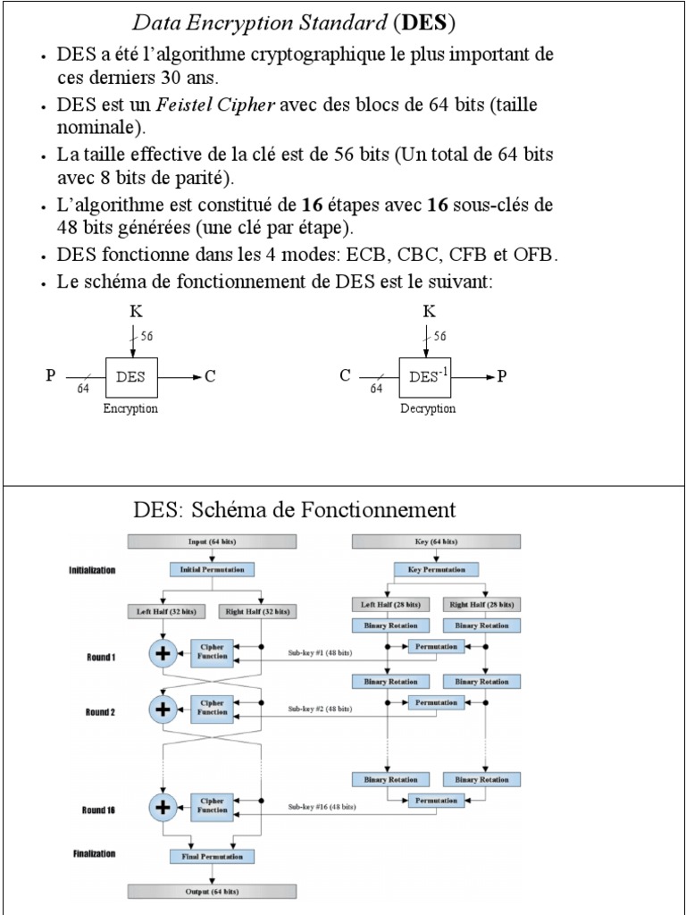 Data Encryption Standard (DES) | PDF | Cryptanalyse | Cryptographie