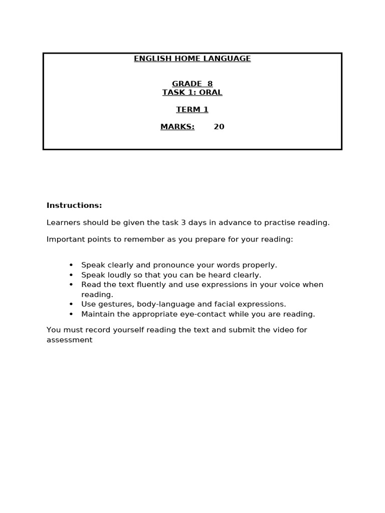 Atp Grade 8 English Hl