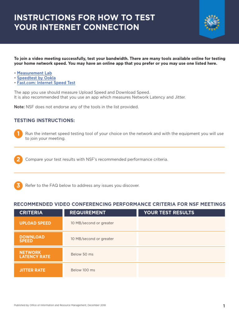 Test Your Internet Connection Pdf