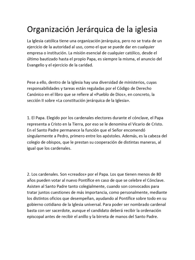 Estructura de La Iglesia | PDF
