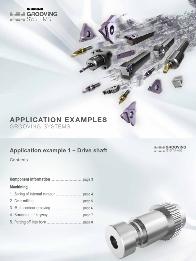 Gühring Grooving Systems Application Examples | PDF