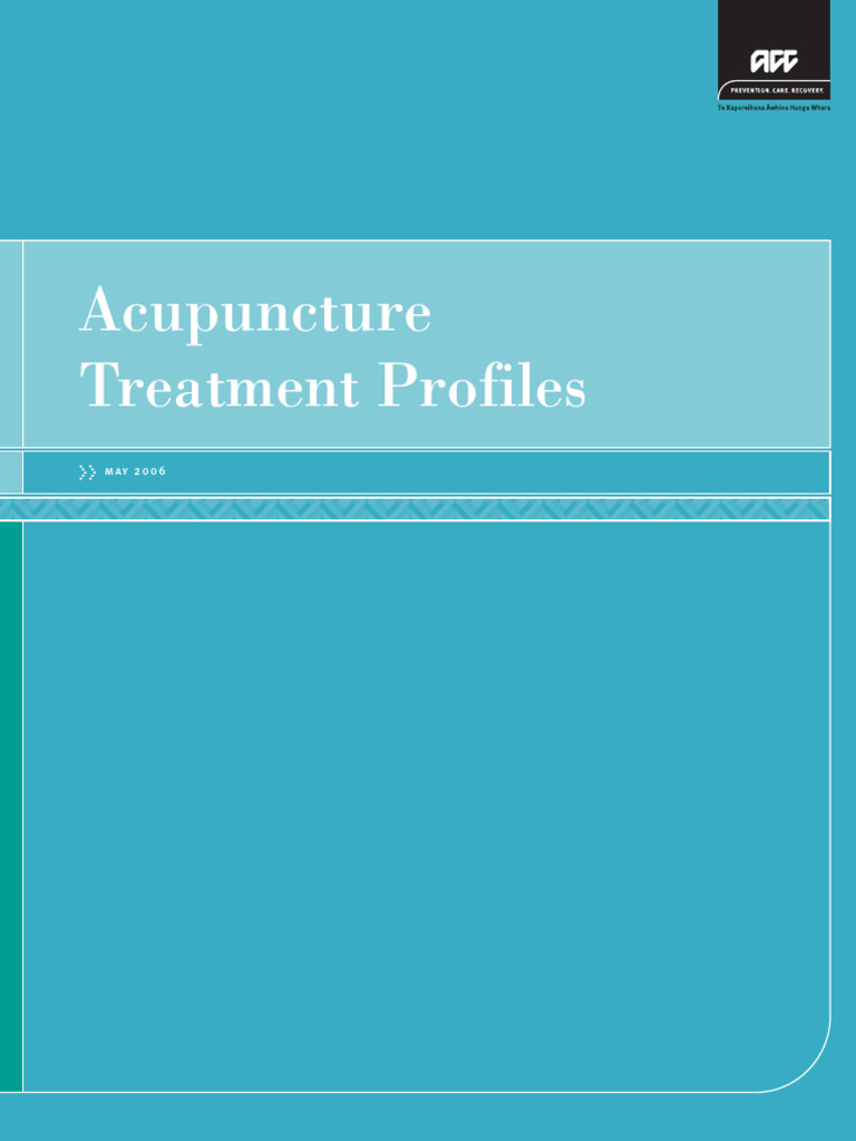Accident Compensation Corporation - Acupuncture Treatment Profiles | PDF