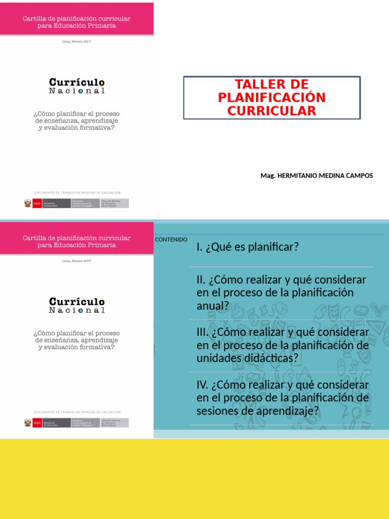 Planificacion Curricular Taller | PDF | Salón de clases | Aprendizaje