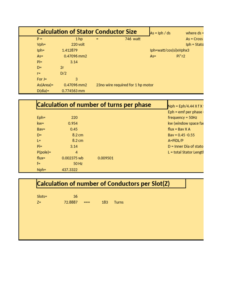 Motor Calculation For Everyone | PDF