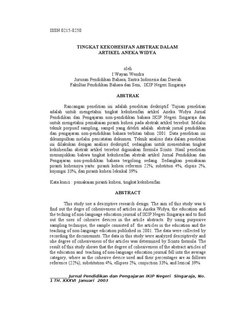 Jurnal penelitian