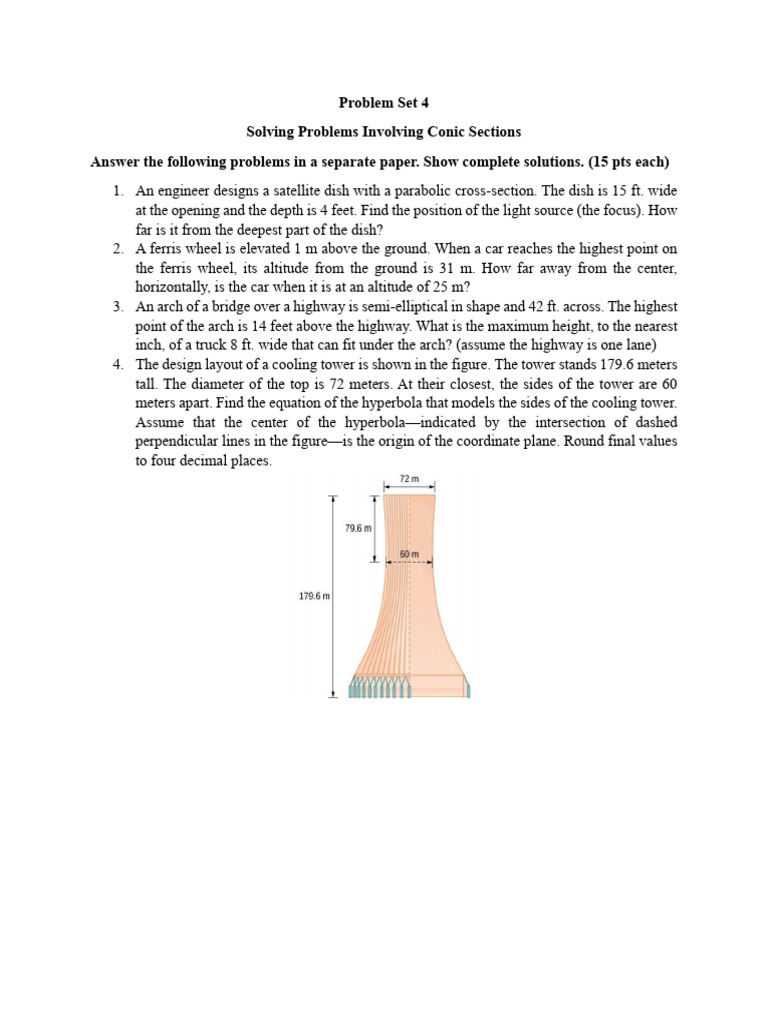 Conic Sections Problem Set Solutions | PDF | Art | Technology & Engineering