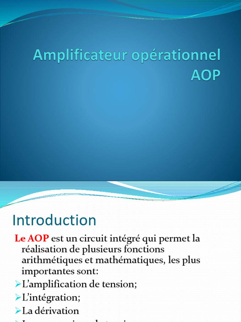 Amplificateur Operationnel | PDF