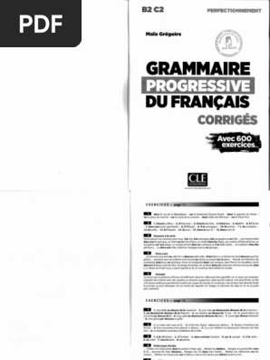 Grammaire Progressive du Français B2-C2 Grammaire progressive du français - Niveau perfectionnement (B2/C2