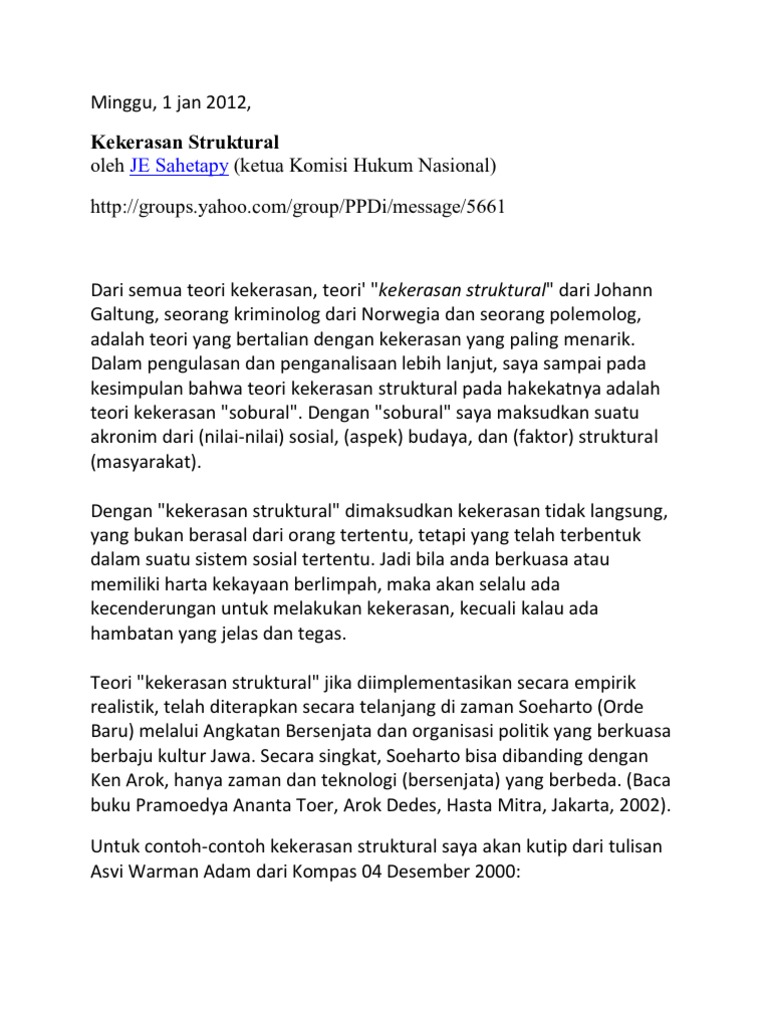 Kekerasan Struktural