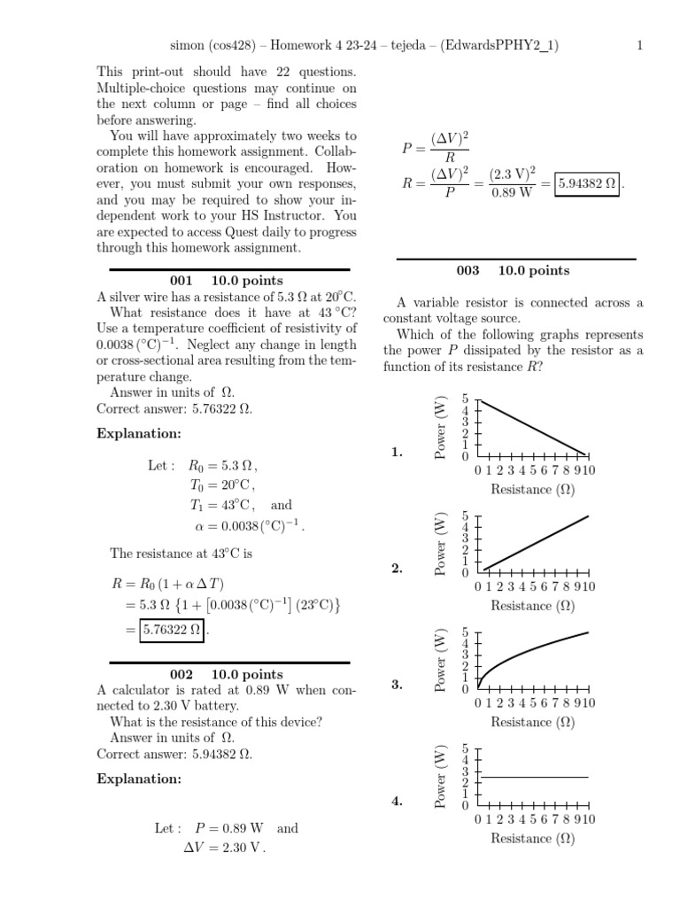 Homework 4 23 24 Solutions | PDF