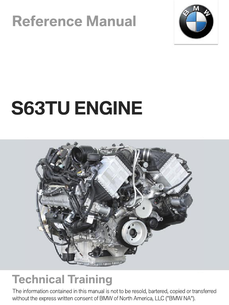 S63TU Engine Technical Manual | PDF | Turbocharger | Piston