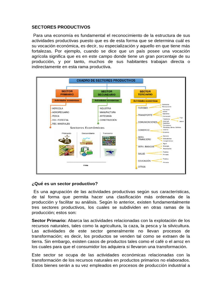 Sectores Productivos | PDF