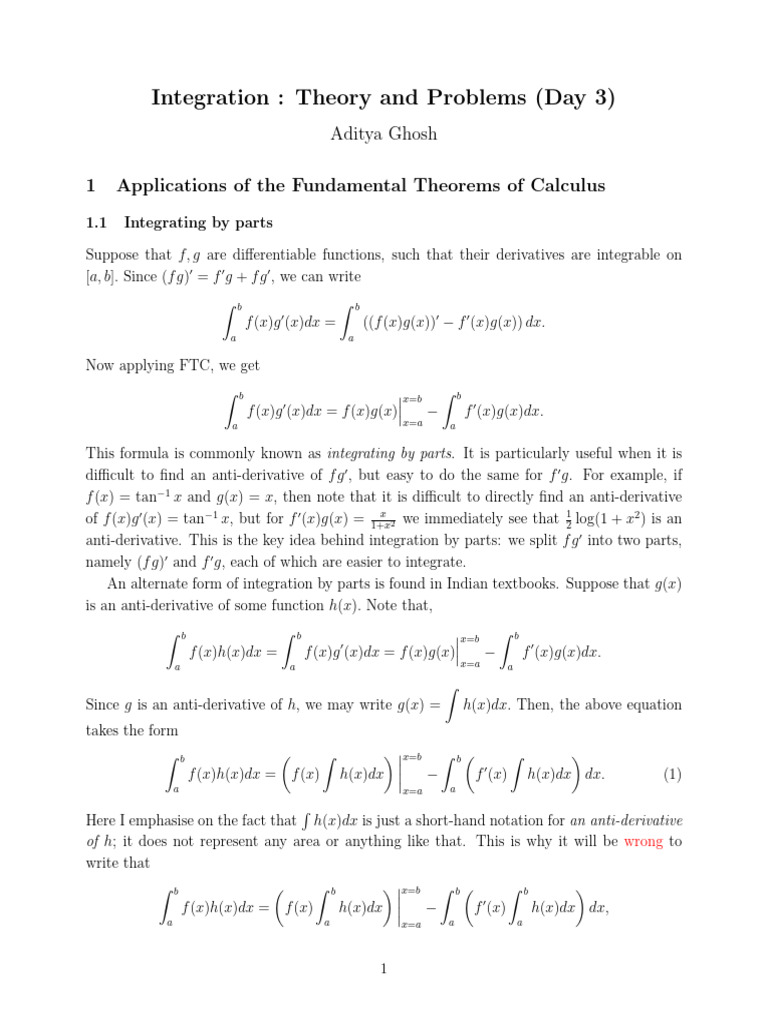 Integration Day3 Notes | PDF