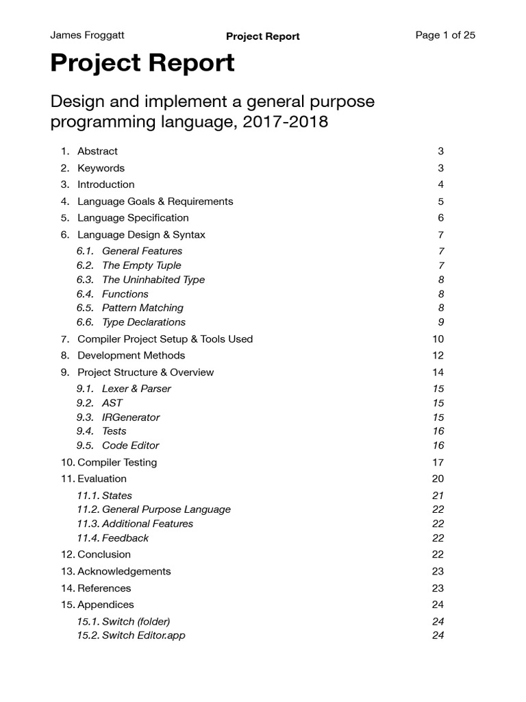 COC251 - Design and Implement a General Purpose Programming Language | PDF