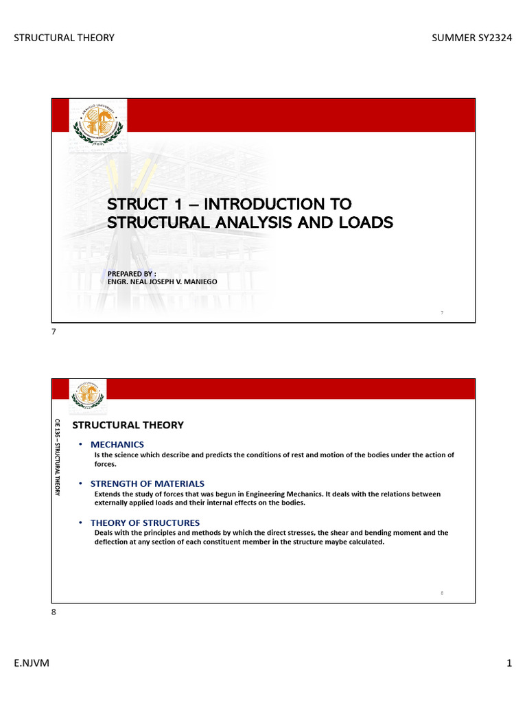 Struct 1 introduction to structural analysis and loads pdf