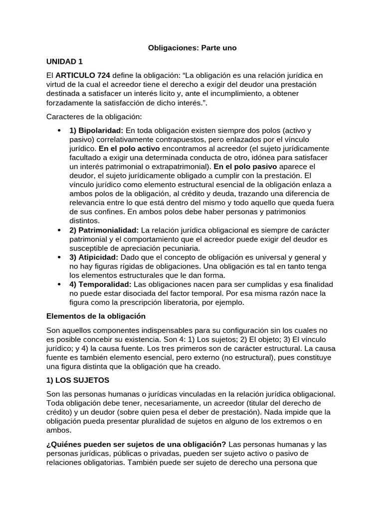 Conceptos Clave de Obligaciones | PDF | Pagos | Bienes (Ley)