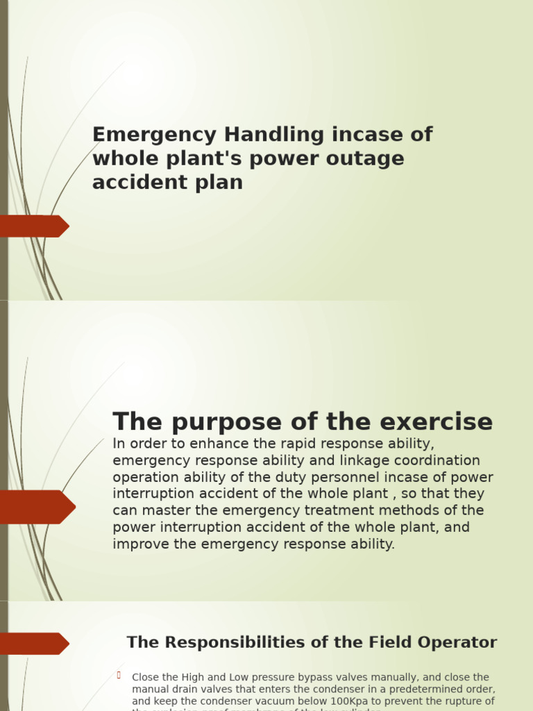Power Outage Emergency Response Plan | PDF | Pump | Home & Garden