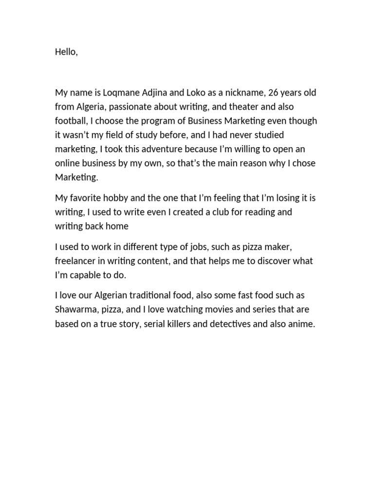 Introduction email pdf