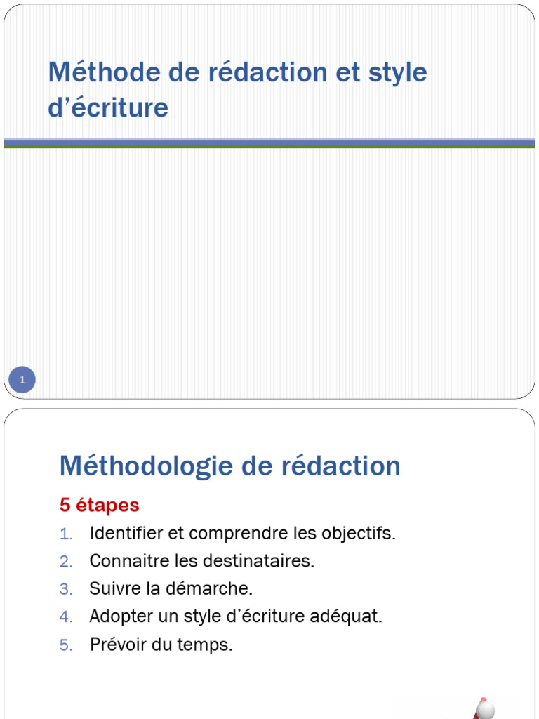 Méthode de Rédaction Et Style Écriture | PDF