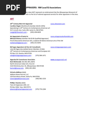 Appraisers List