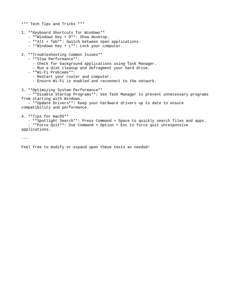 Tech_Tips_and_Tricks | PDF