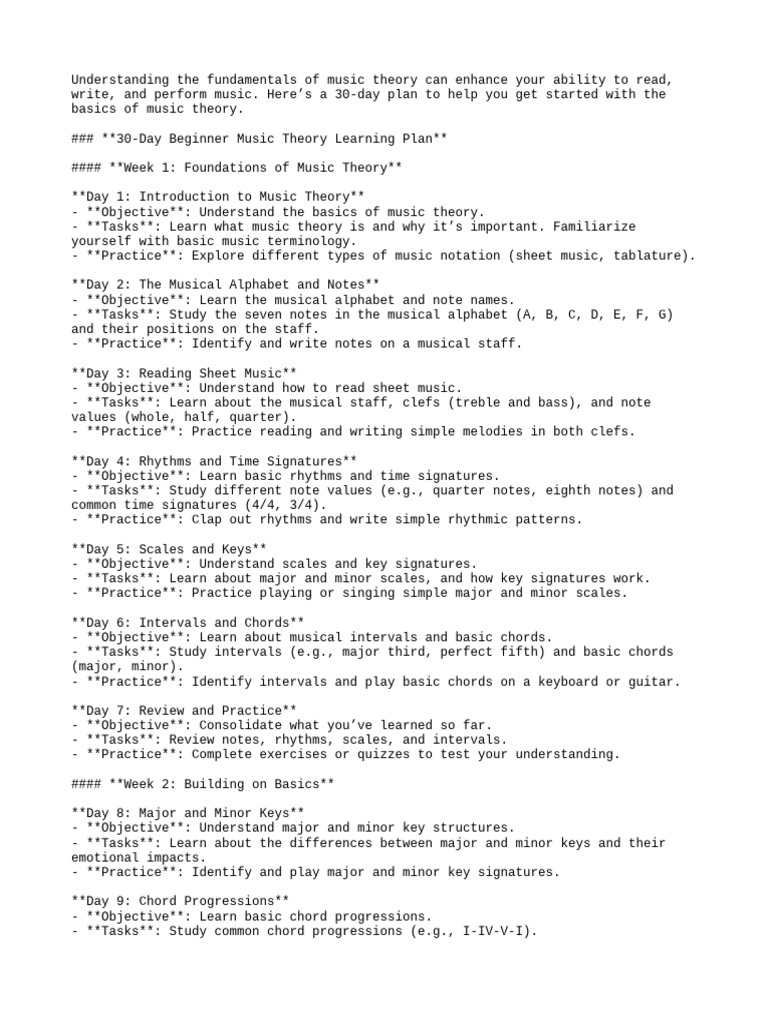 Basic Music Theory Pdf