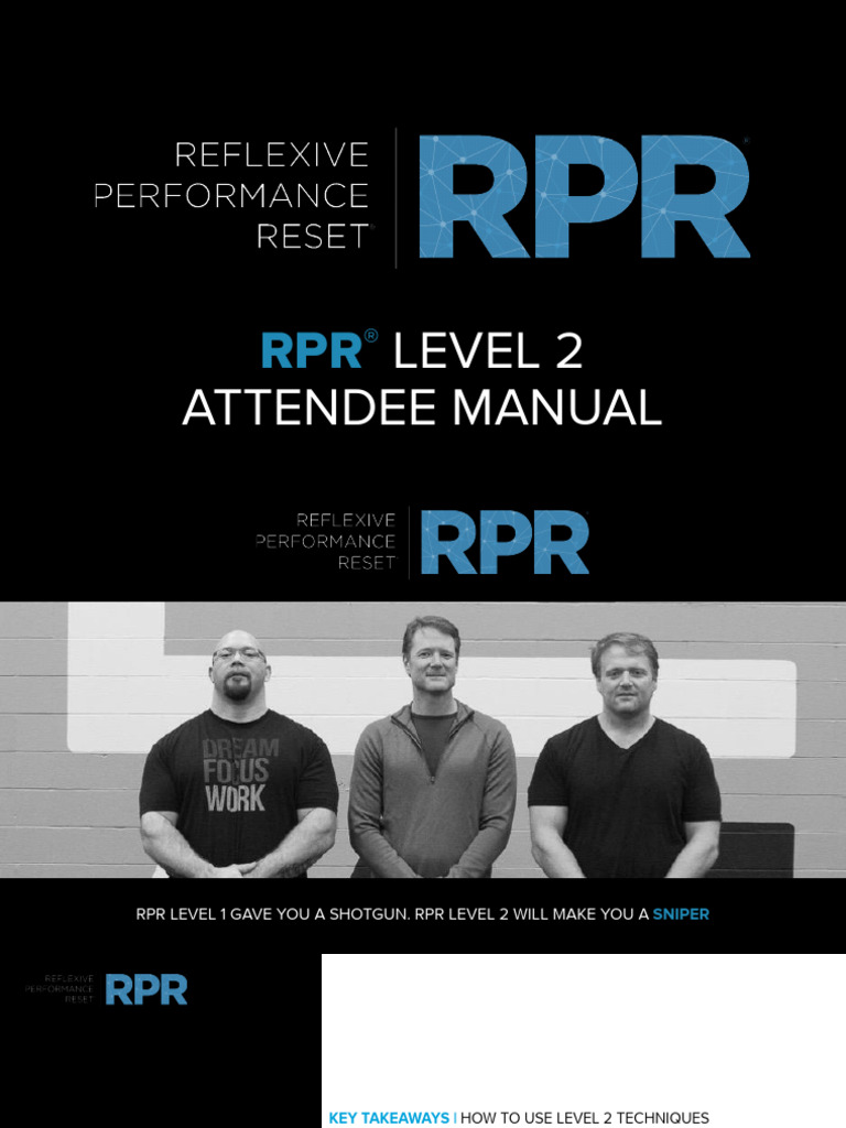Reflexive Performance Reset (RPR) Level 2 Manual | PDF