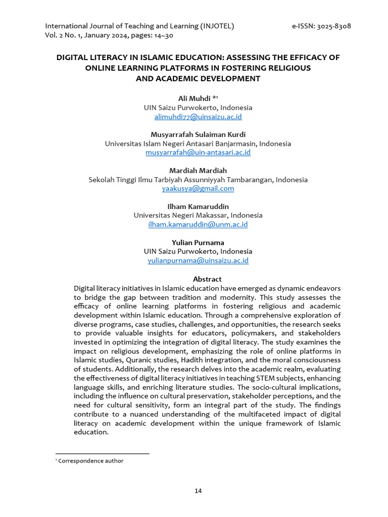 702 Digital+Literacy+in+Islamic+Education+-+FIX+EDITING | PDF ...
