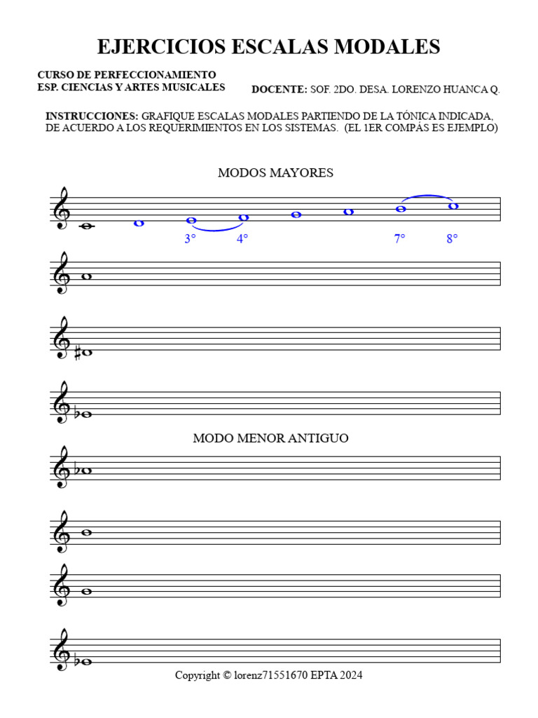 Ejercicios Modos | PDF
